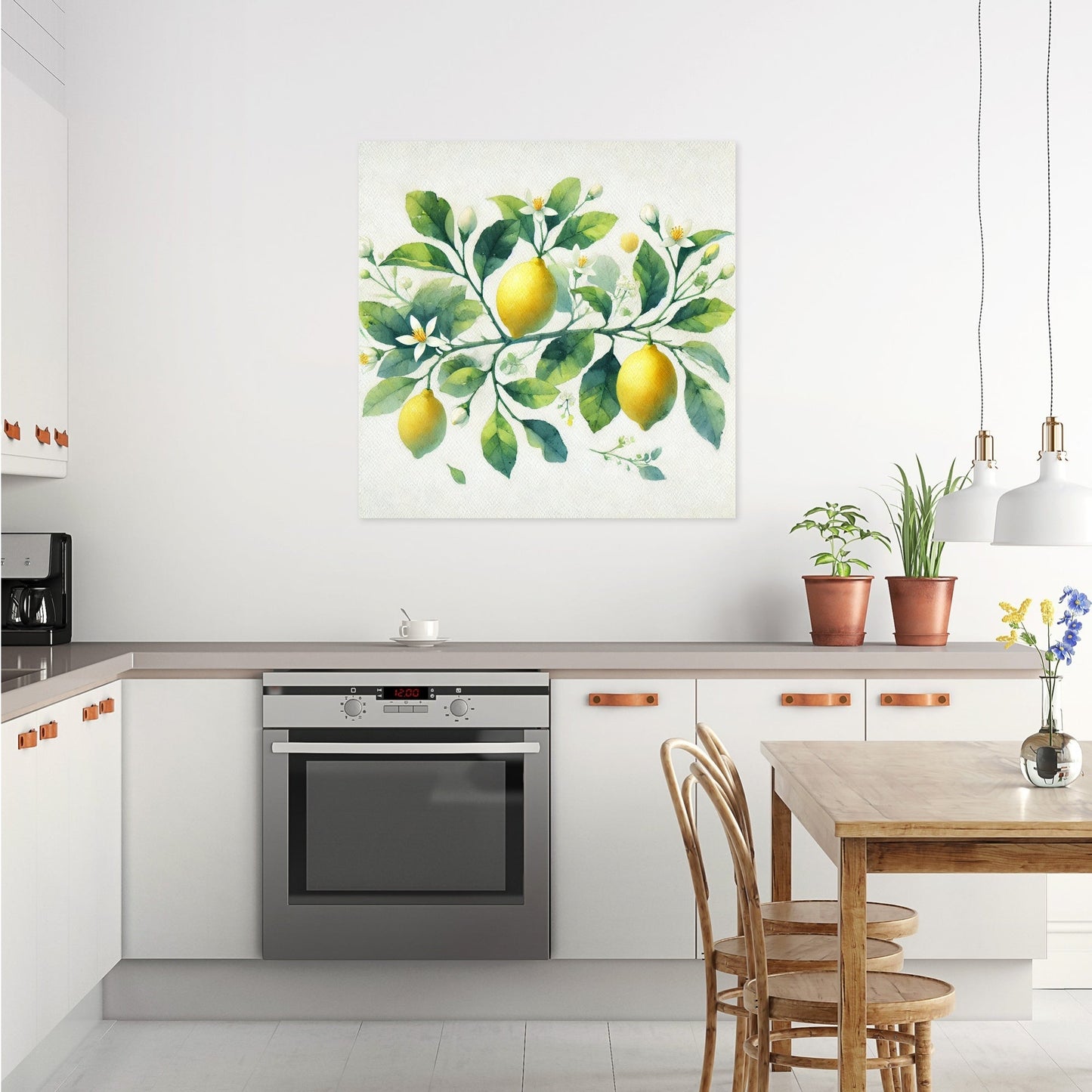 Lemon Blossom Watercolour Canvas