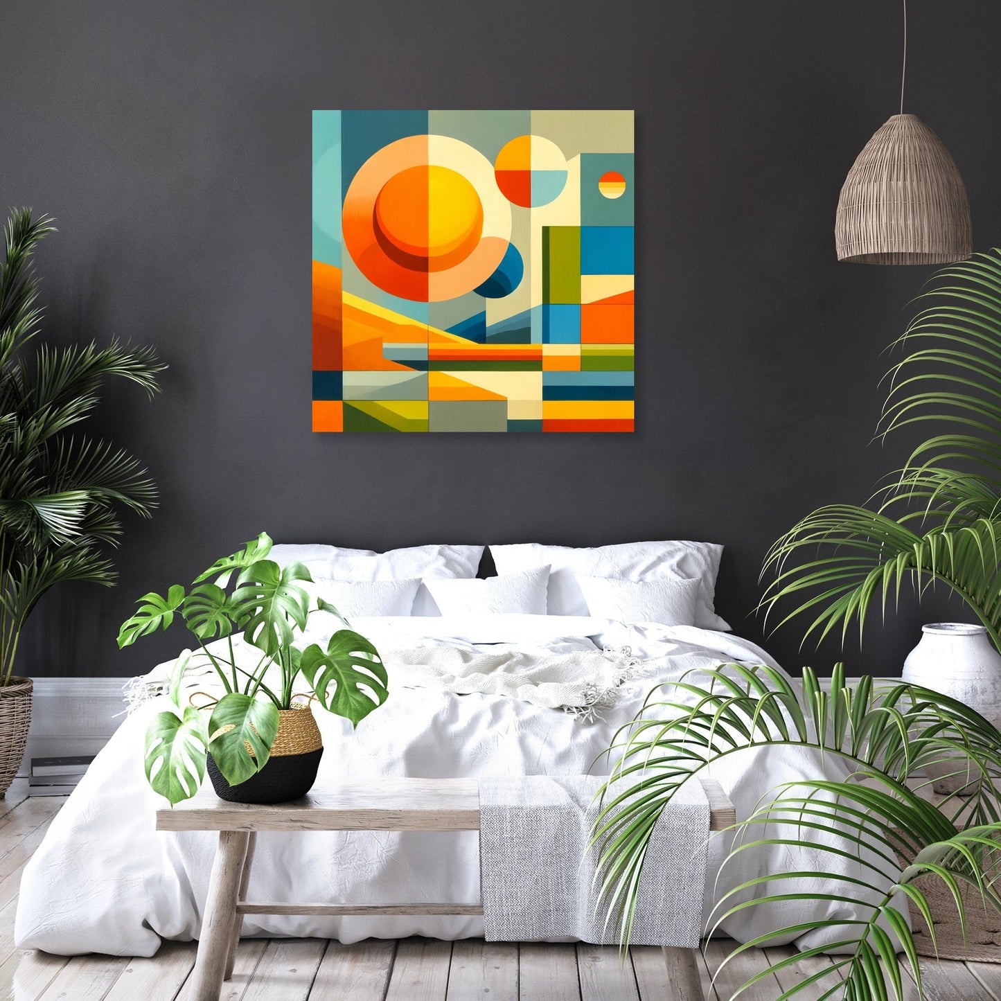 Geometric Nature Canvas