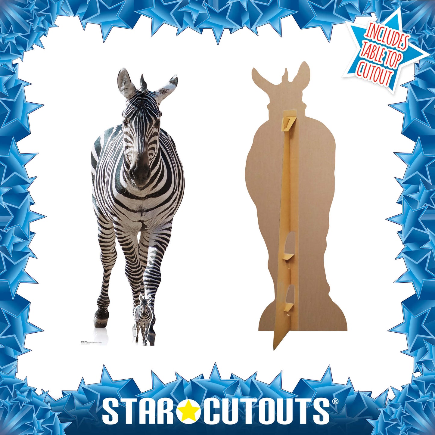 SC1439 Adult Zebra Black and White Cardboard Cut Out Height 162cm
