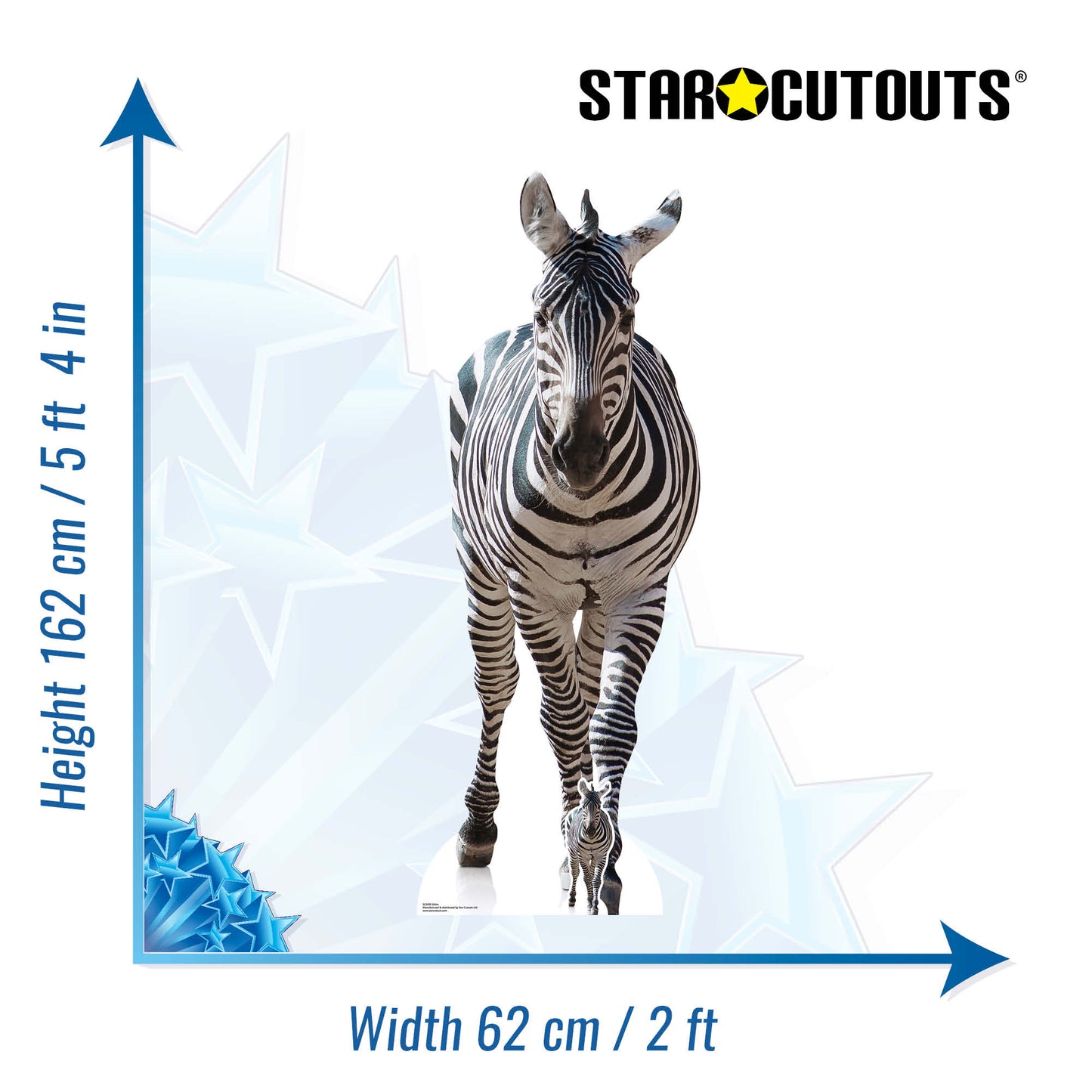 SC1439 Adult Zebra Black and White Cardboard Cut Out Height 162cm