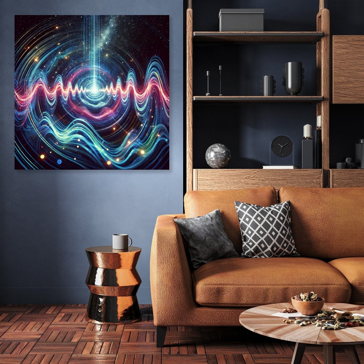 Cosmic Energy Waves Canvas