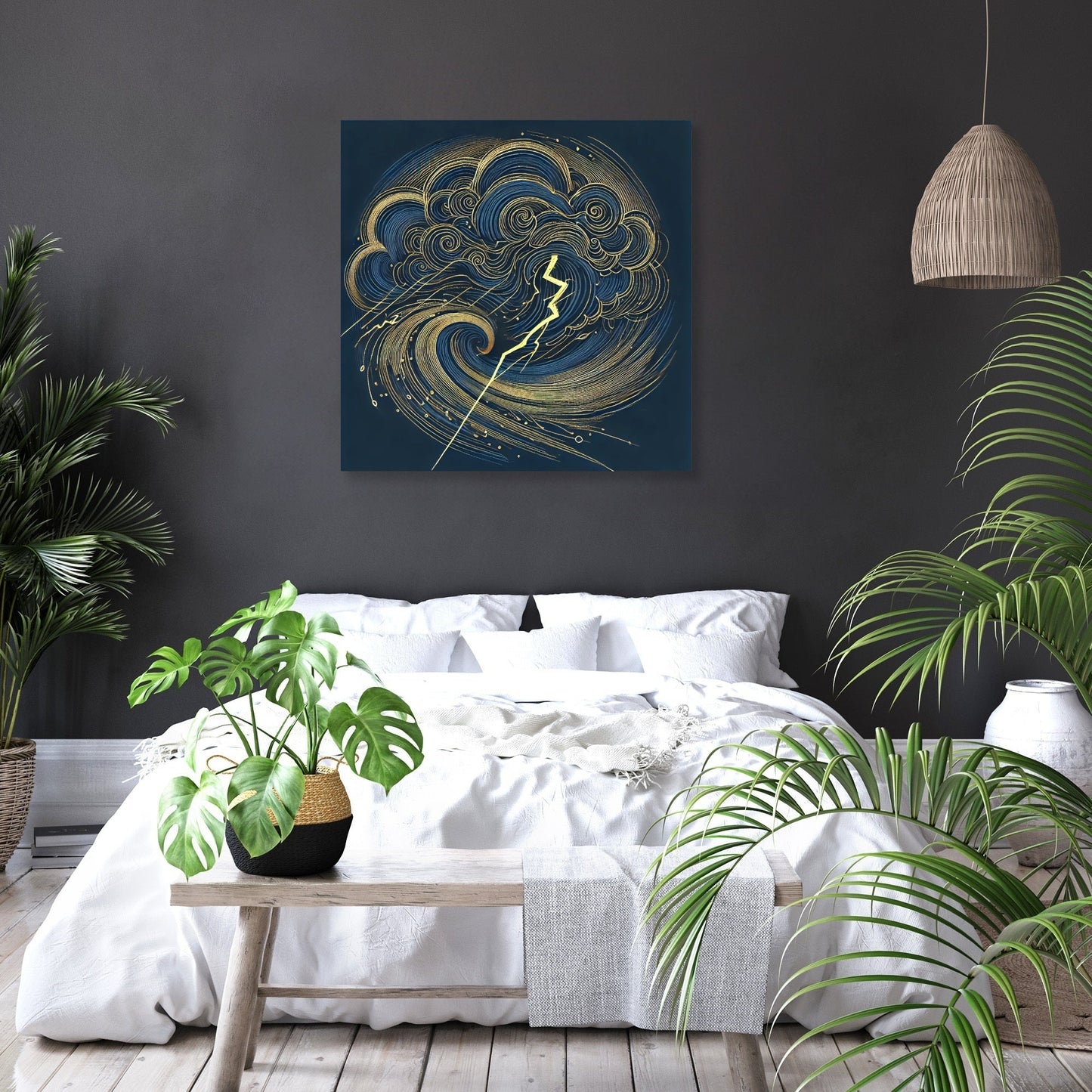 Golden Storm Canvas