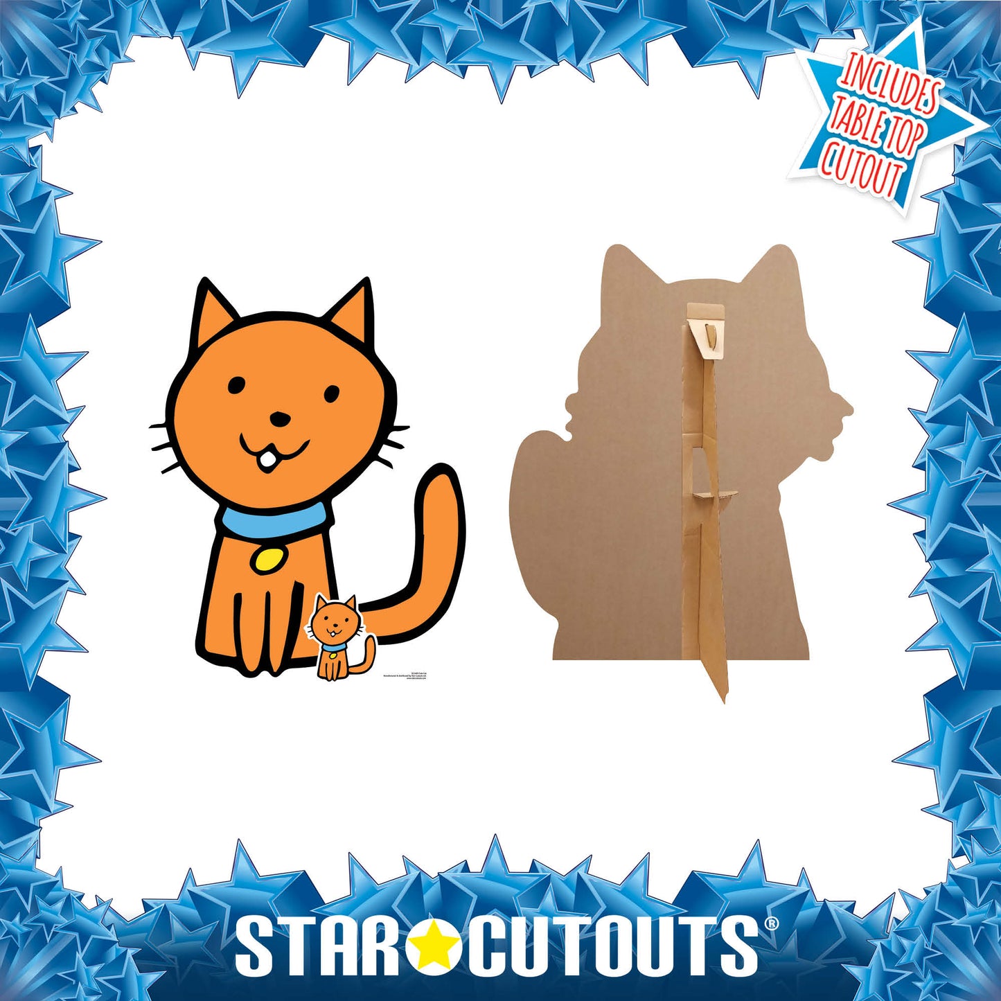SC1445 Cute Cat Farmyard Animal Cardboard Cut Out Height 87cm