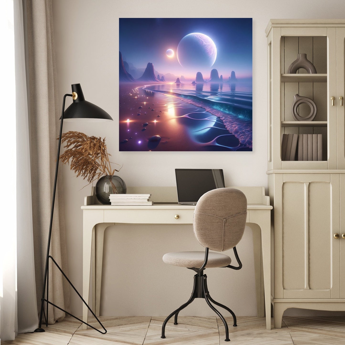 Twin Moon Beach Canvas