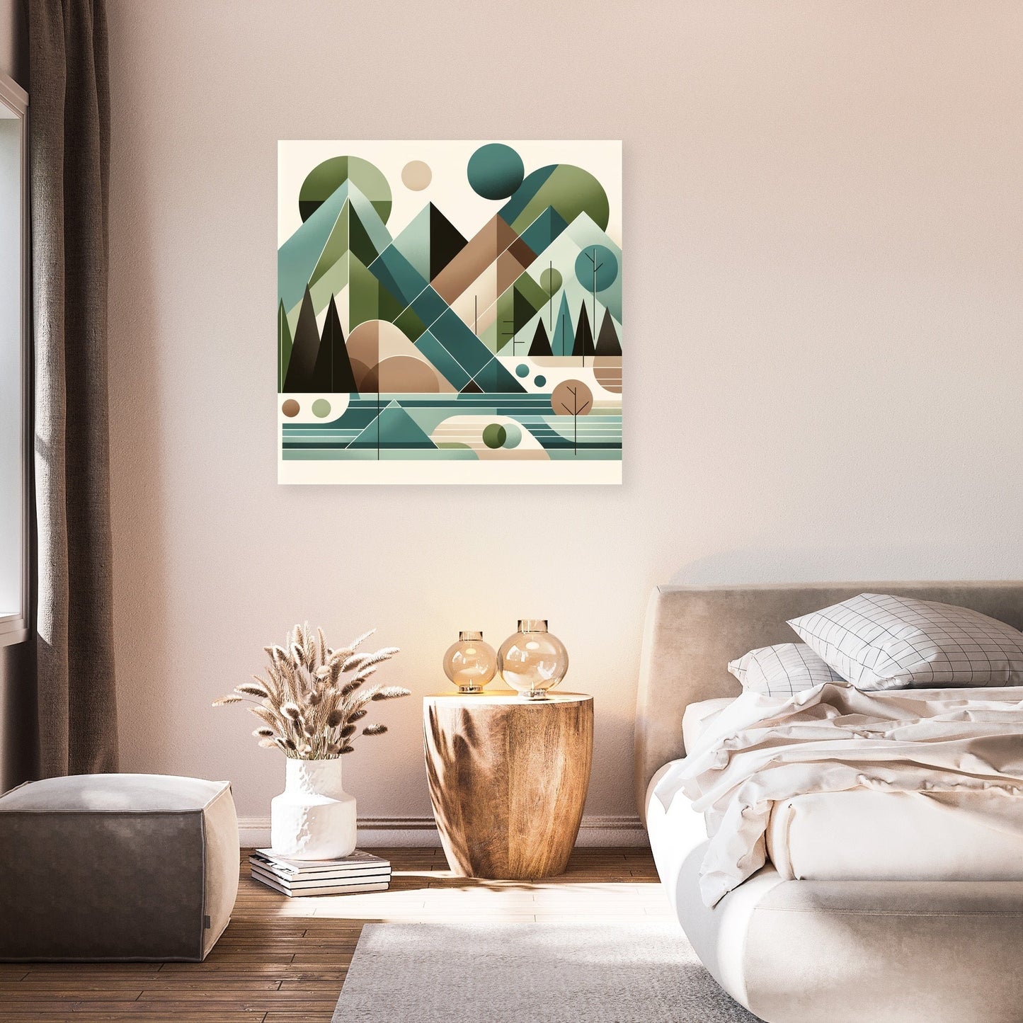 Geometric Landscape Canvas