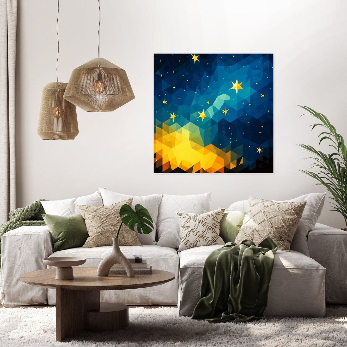 Starry Geometry Canvas