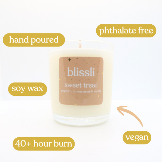 sweet treat – buttery popcorn & brown sugar 220g soy candle