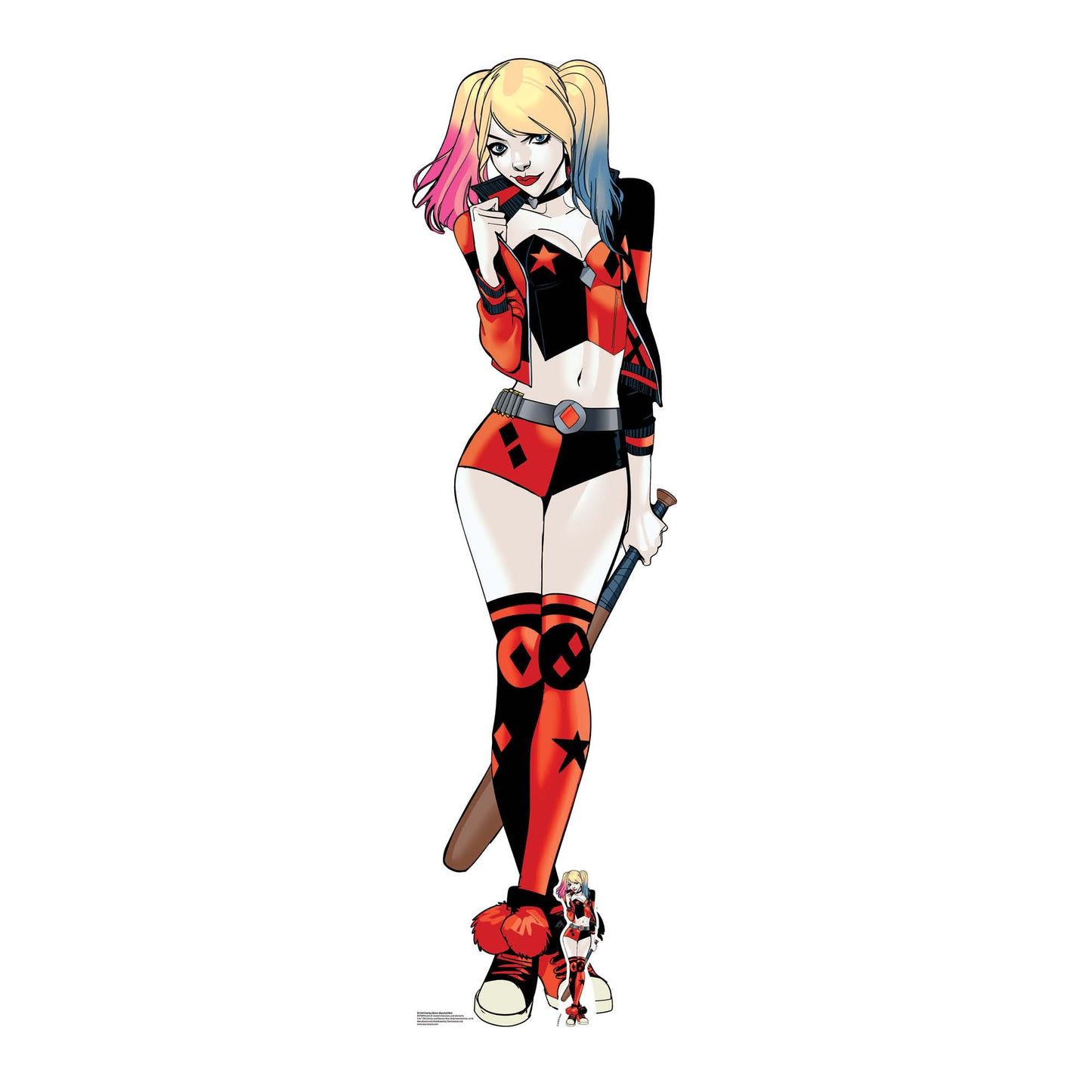 SC1454 Harley Quinn Baseball Bat Cardboard Cut Out Height 177cm