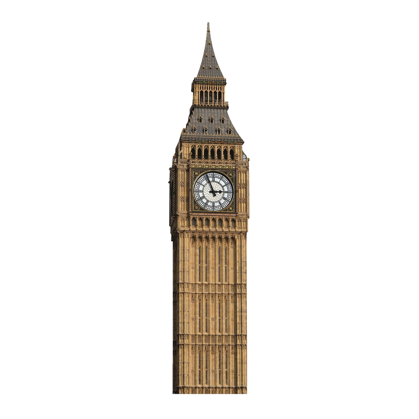 SC146 Big Ben Clock Cardboard Cut Out Height 185cm