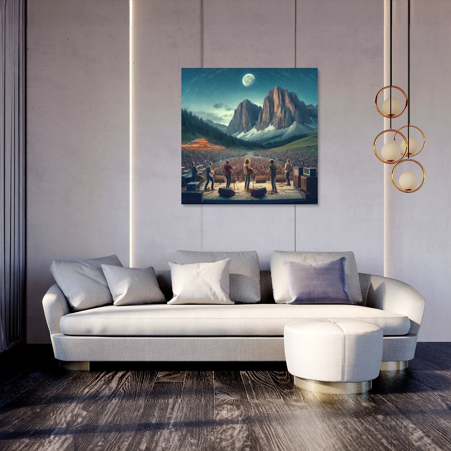Mountain Rock Concert Canvas