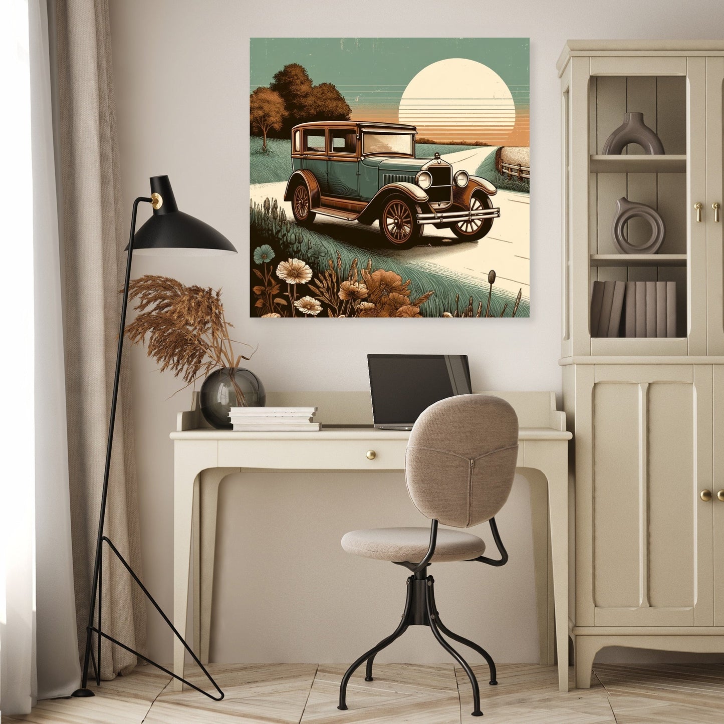 Vintage Roadside Charm Canvas