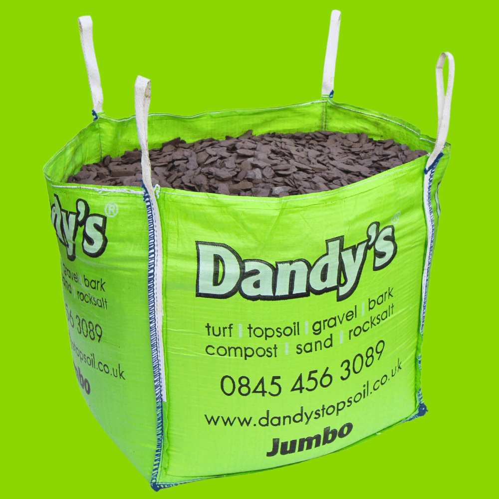 Welsh Blue Plum Crushed Slate Chippings 40mm