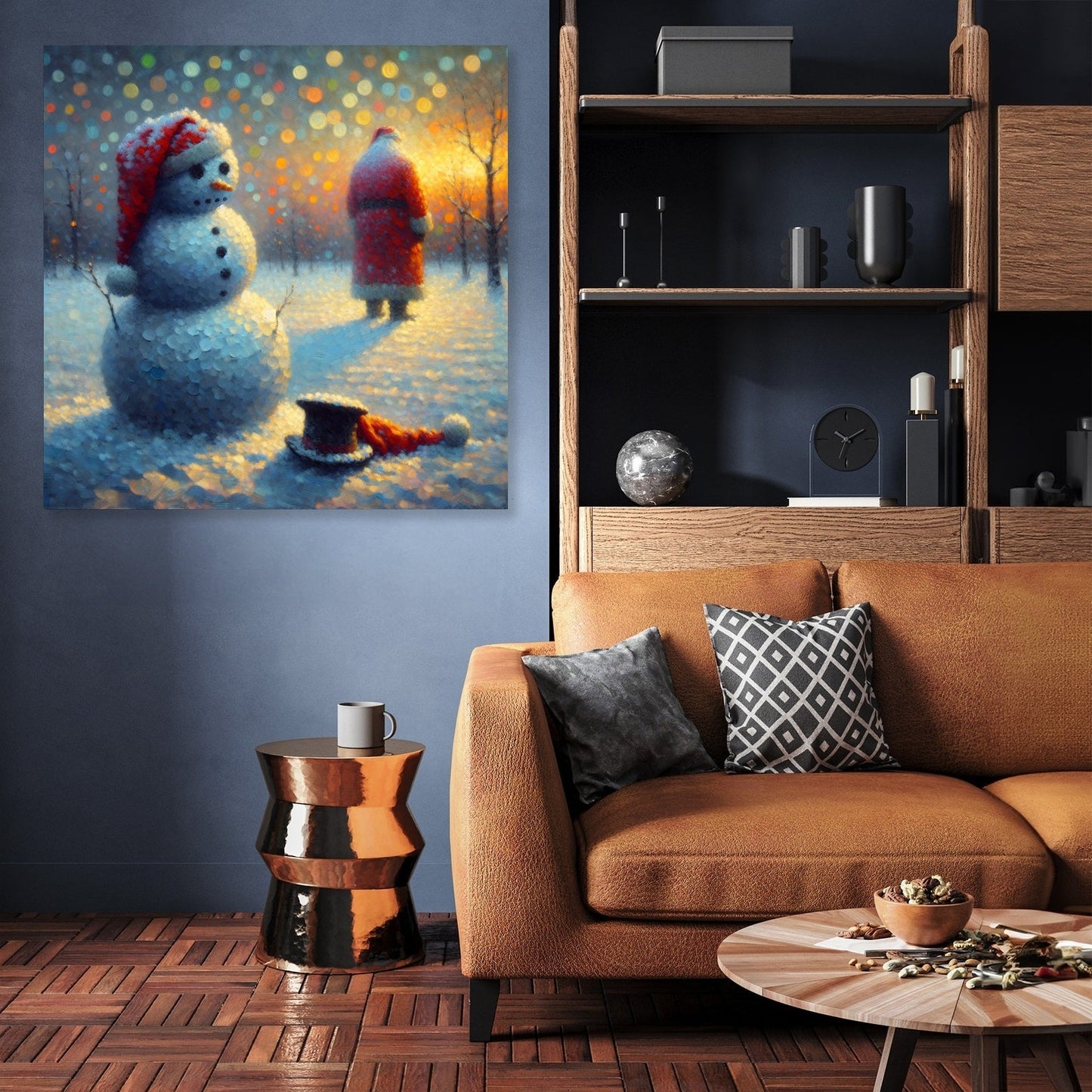 Snowman's Twilight Solitude Canvas