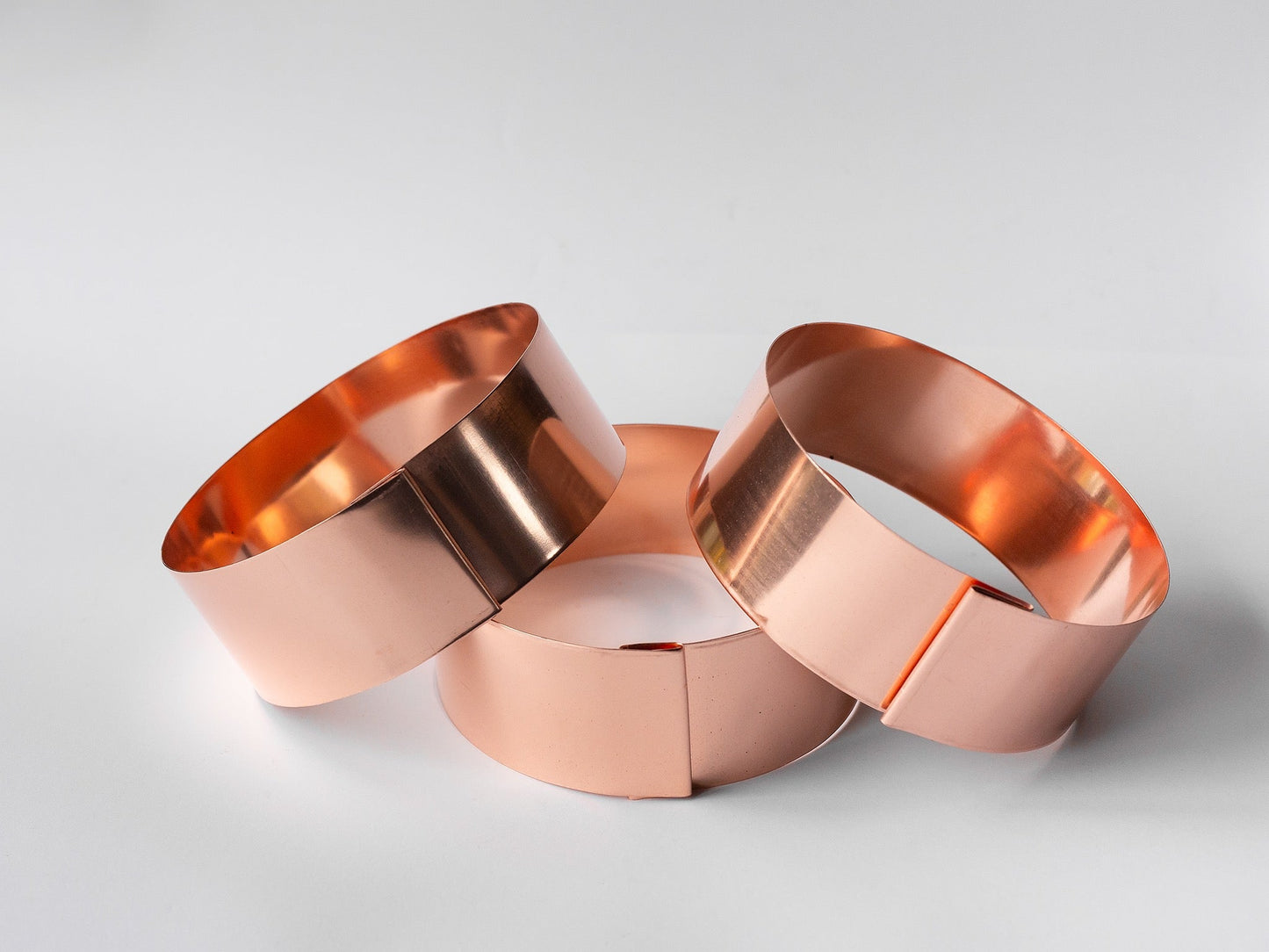 3 x 14cm Heavy Duty Copper Plant Ring Bundle