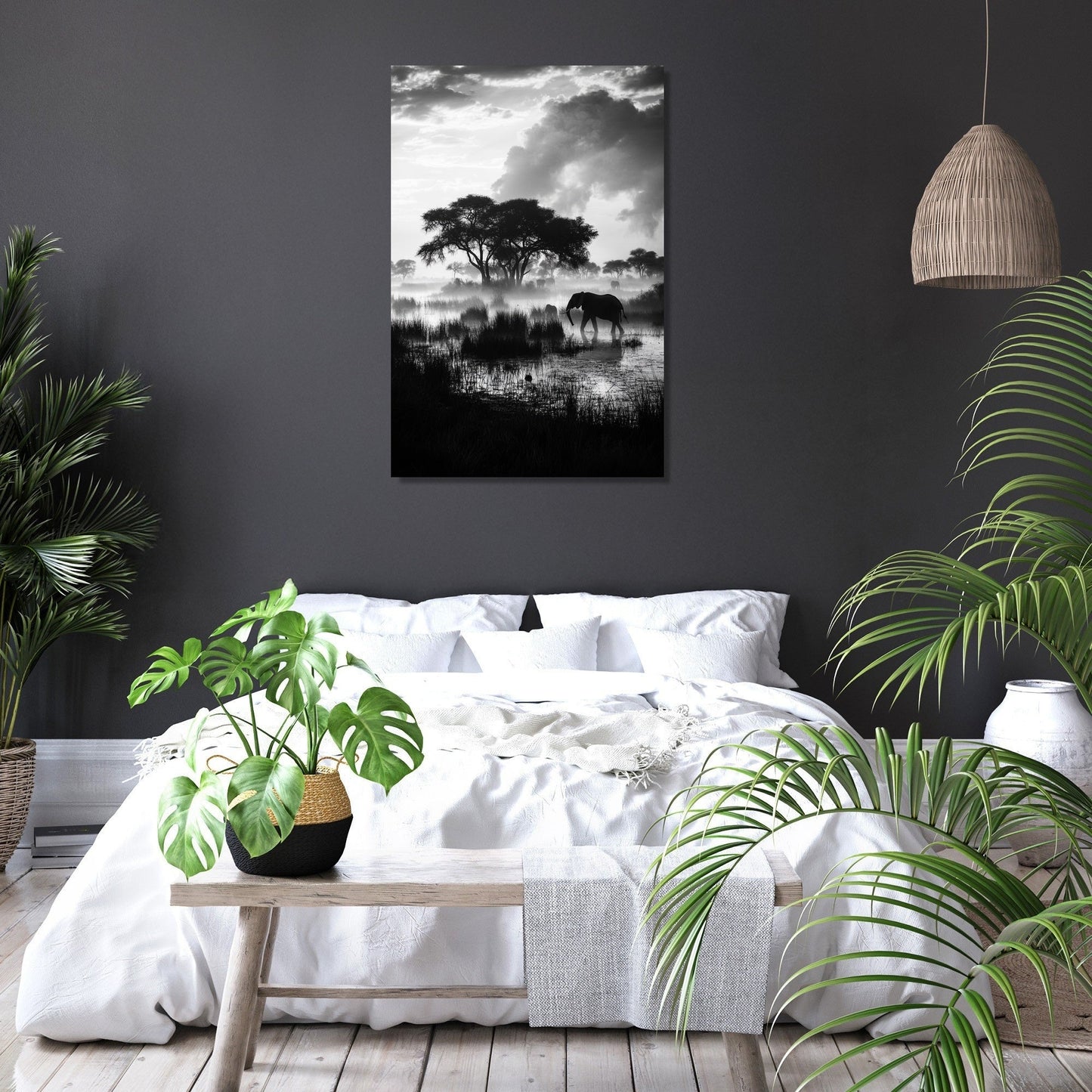 Botswana Twilight Reflections Canvas