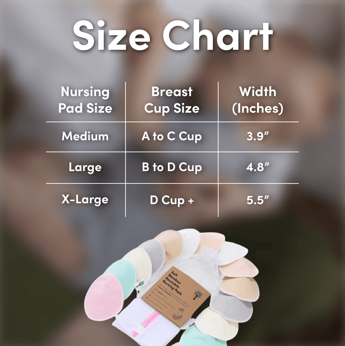 Multi Colour Bamboo Breast Pads - 14 Pack