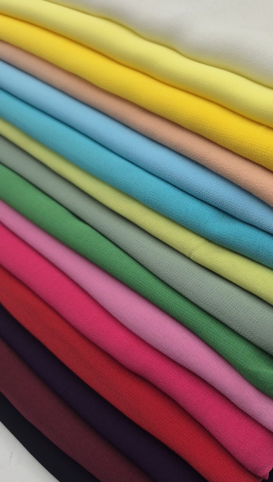 15 COLOURS - Premium Plain Dyed Chiffon Fine Soft Sheer Dress Fabric