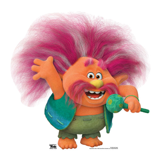 SC1506 King Peppy Trolls World Tour Cardboard Cut Out Height 74cm
