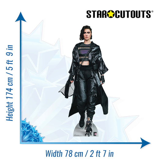 SC1512 Huntress Birds of Prey Mary Elizabeth Winstead Cardboard Cut Out Height 174cm