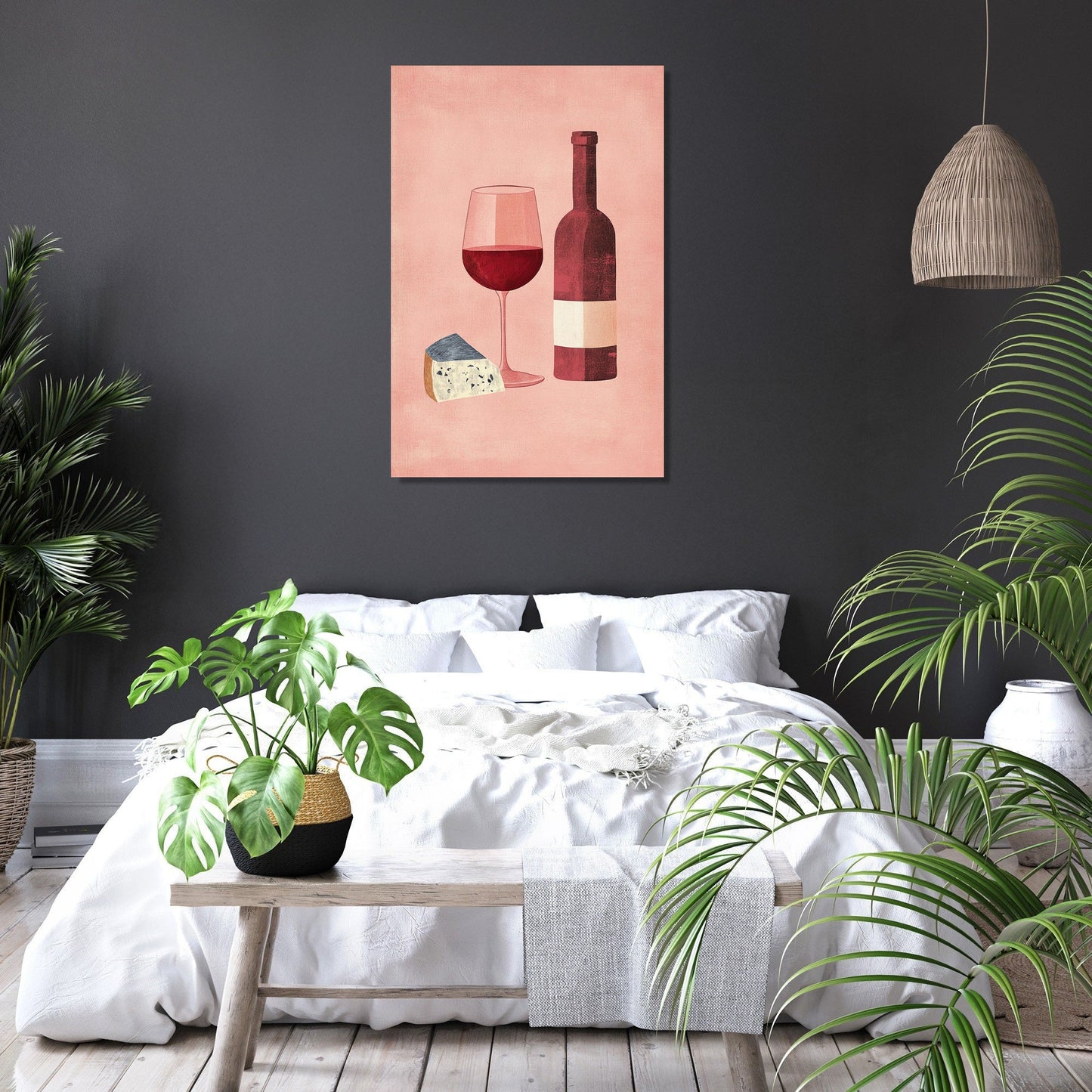 Wine and Cheese Canvas