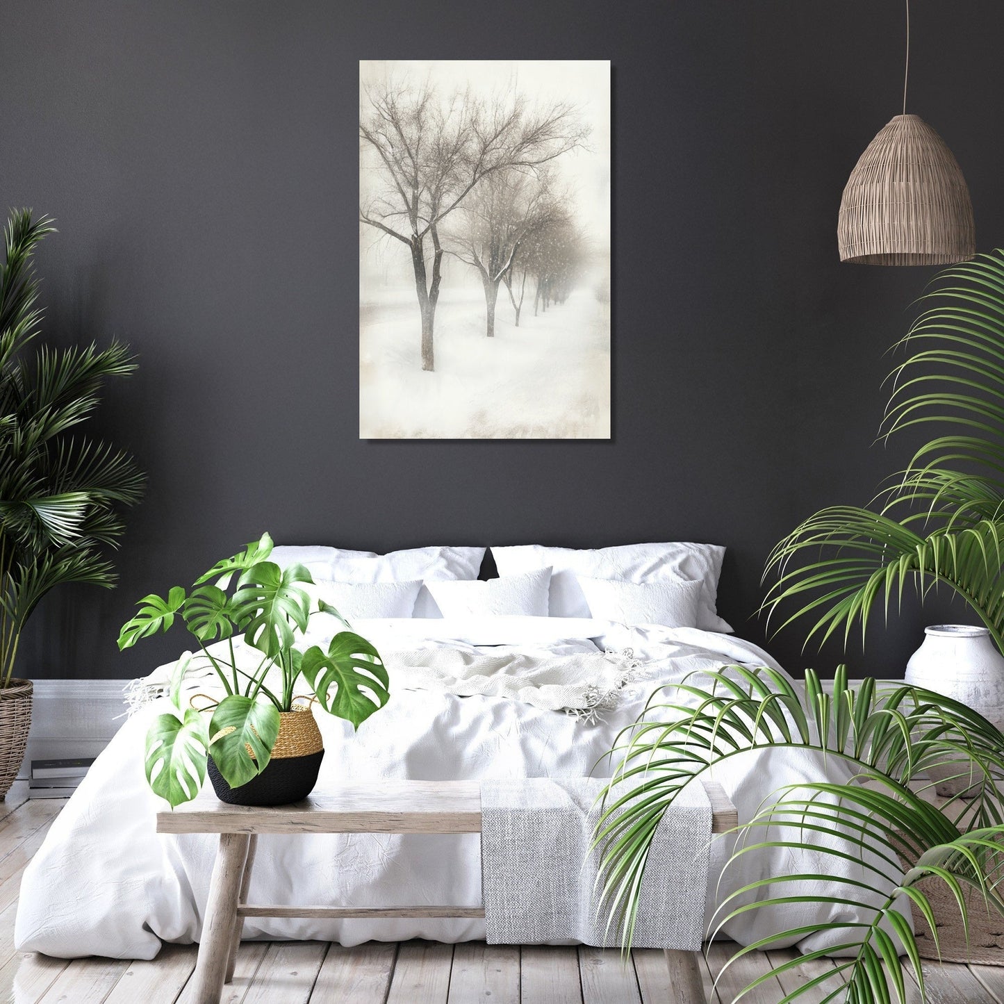 Enchanted Winter Trees Canvas