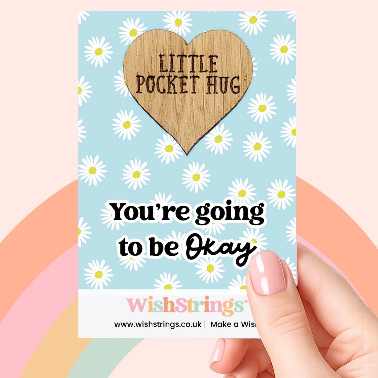 Pocket Hug - You Are Going to Be Okay | Comfort & Encouragement Gift | Keepsake Token for Sending a Hug, Support & Thinking of You