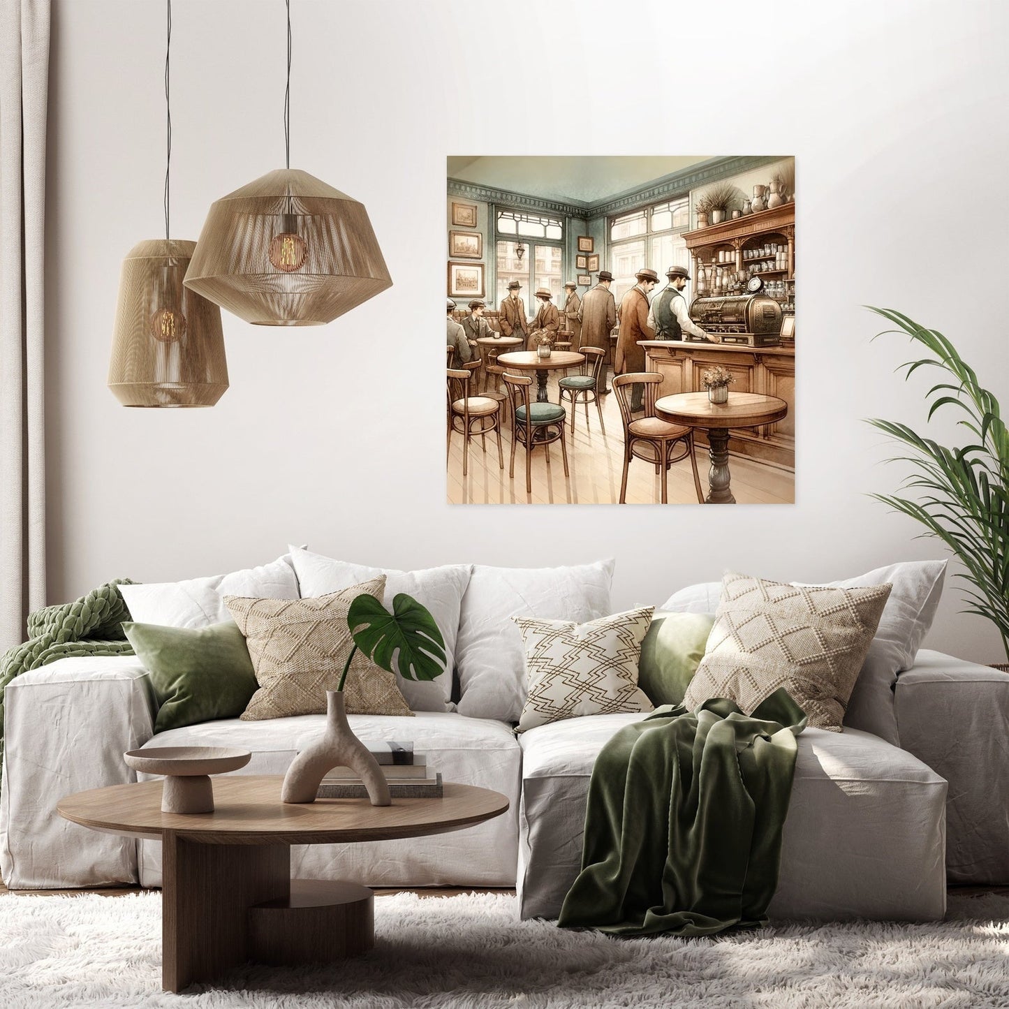 Vintage Café Charm Canvas