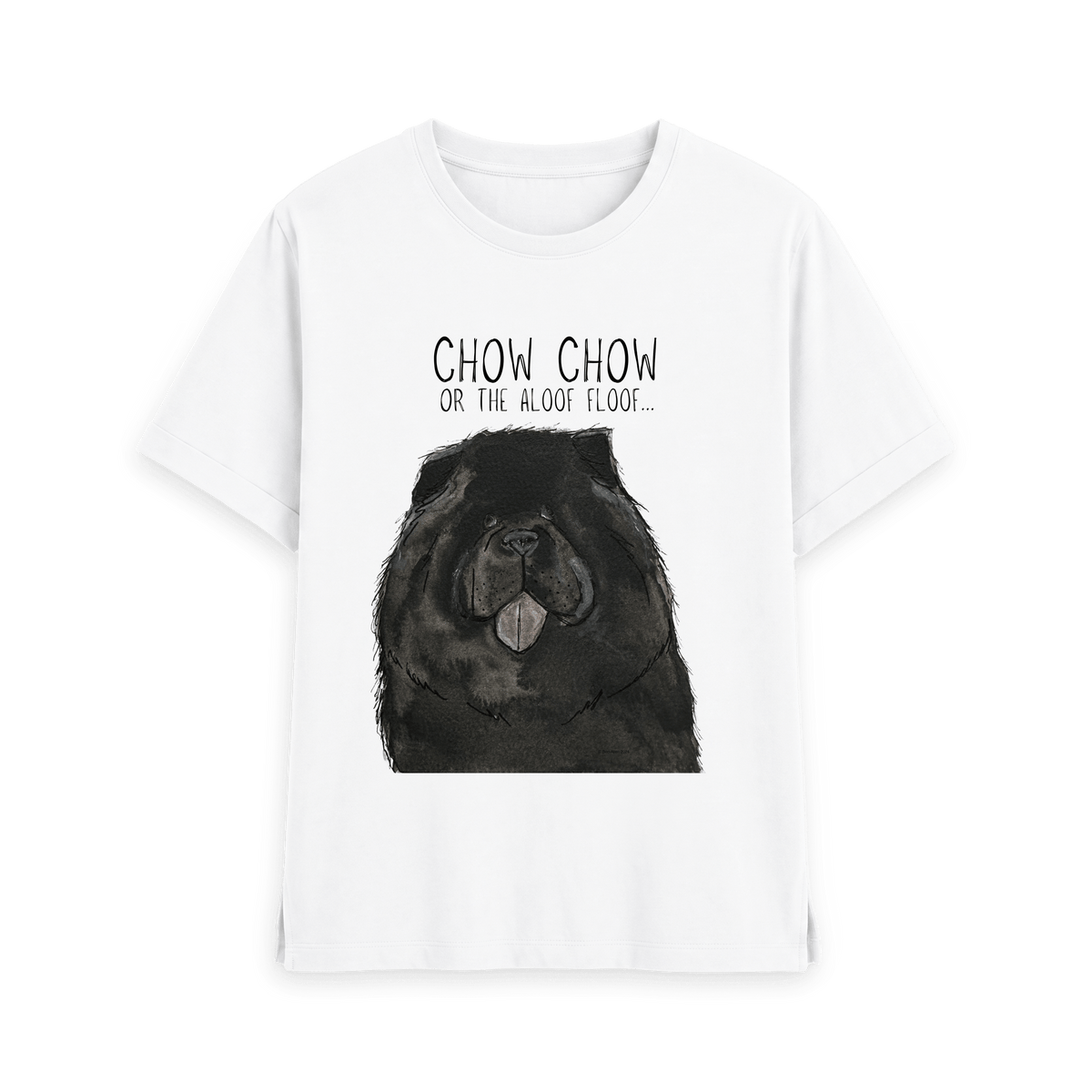 Black Chow Chow Women's Relaxed Fit T-Shirt – Featuring the Aloof Floof!
