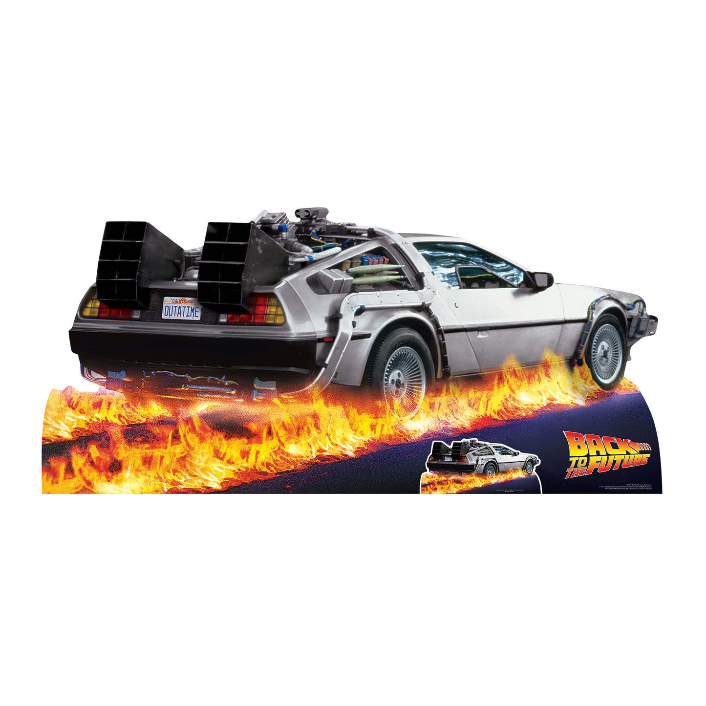 SC1574 DeLorean Car Back to The Future Cardboard Cut Out Height 90cm