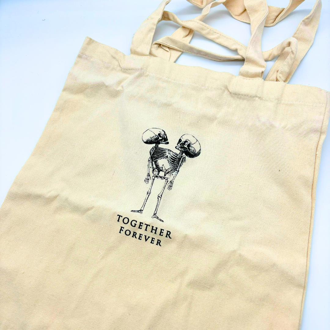 Mr Sci Glass Specimen Jar & Science Tote Bag Together Forever (Conjoined Twins)