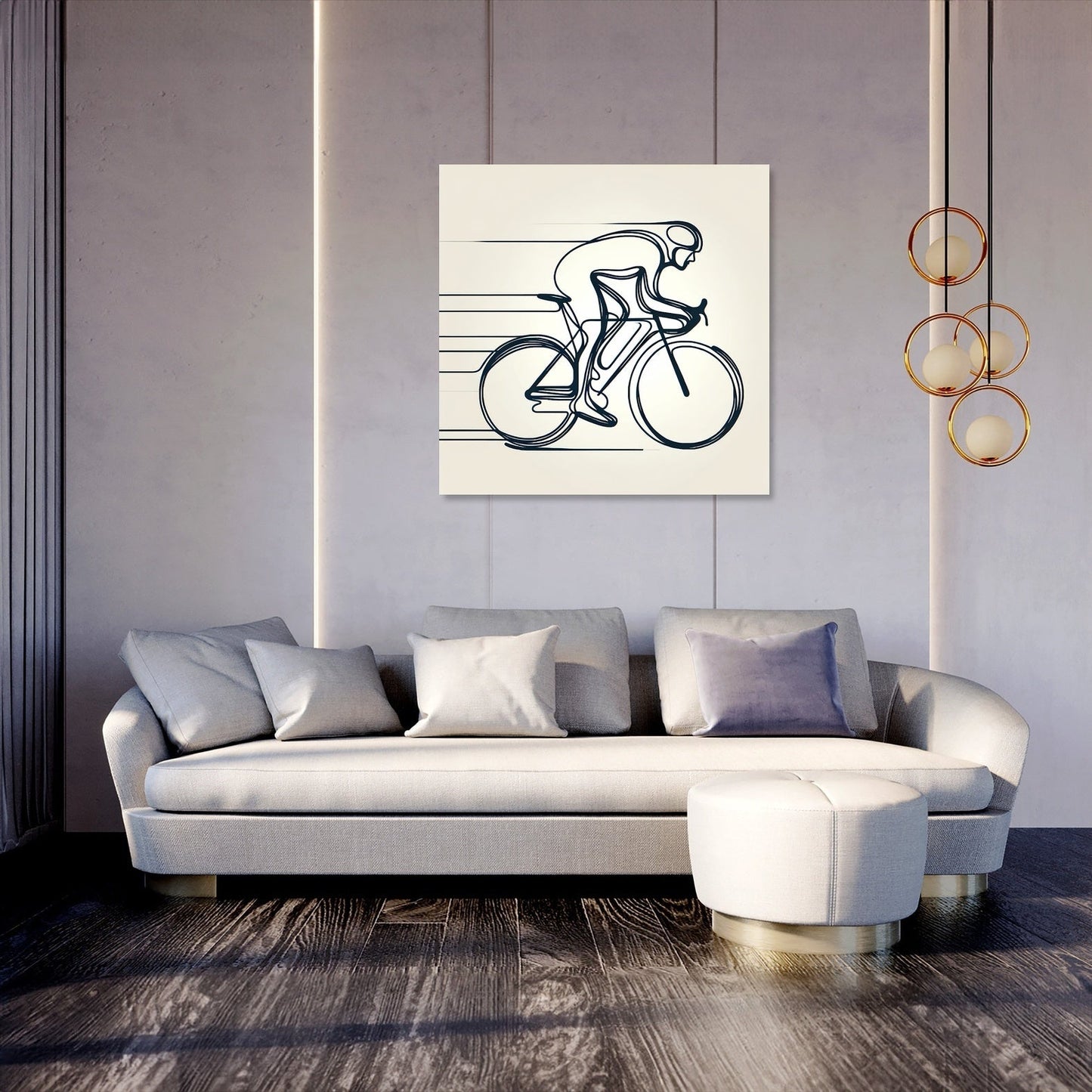 Dynamic Cyclist Canvas