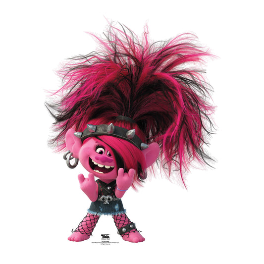 SC1590 Poppy Punk Trolls World Tour Cardboard Cut Out Height 94cm