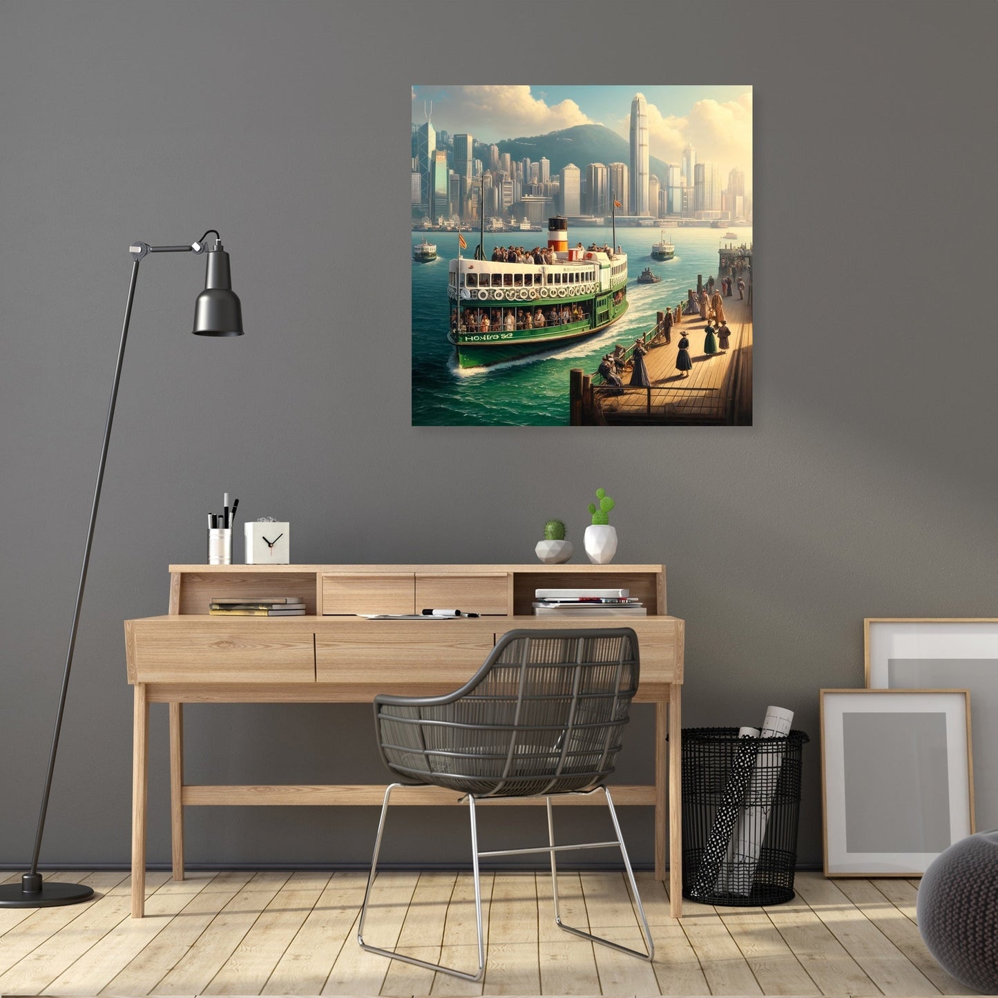 Sunny Day on Victoria Harbour Canvas