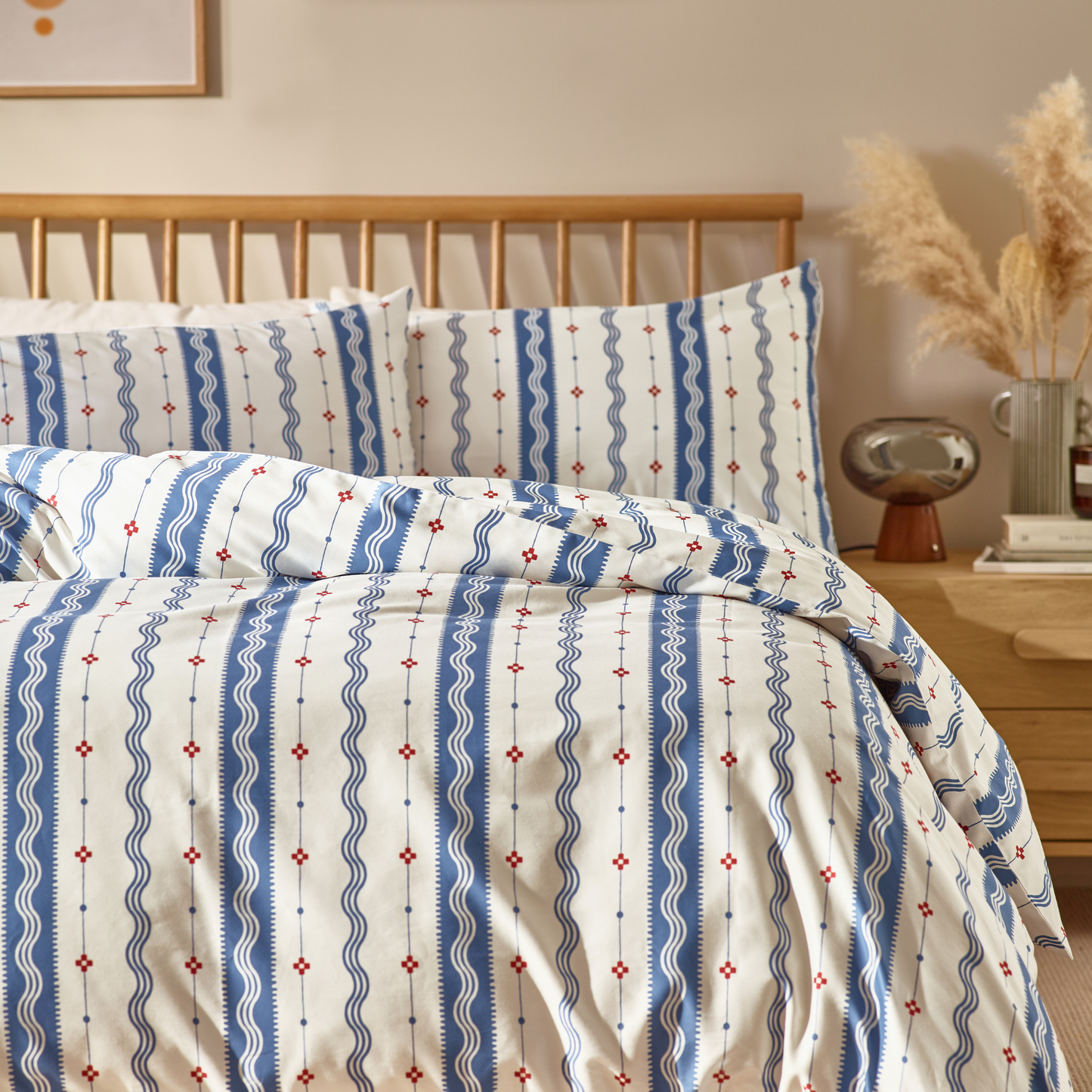Etta Organic Cotton Duvet Cover Set – Indigo