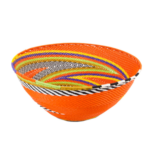 Zulu Telephone Wire Bowl Orange TR18 19cm