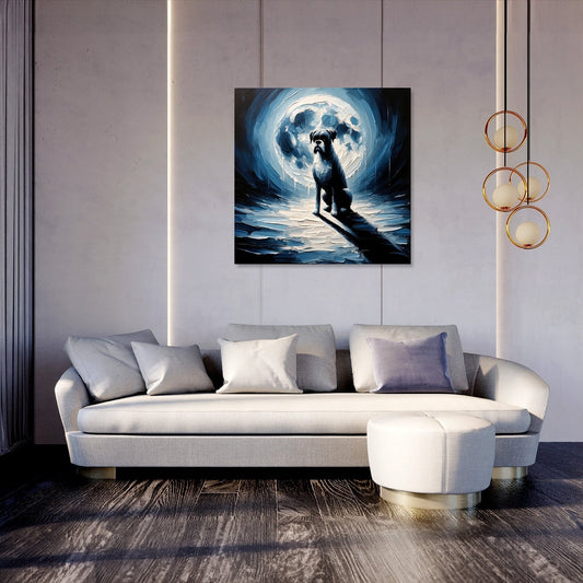 Night Watch Boxer in the Moonlight Canvas