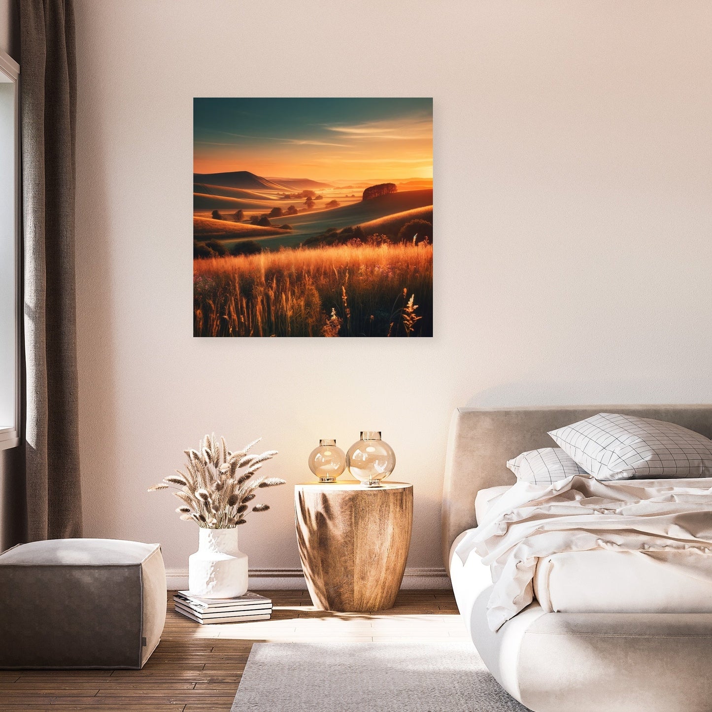 Golden Sunset Hills Canvas
