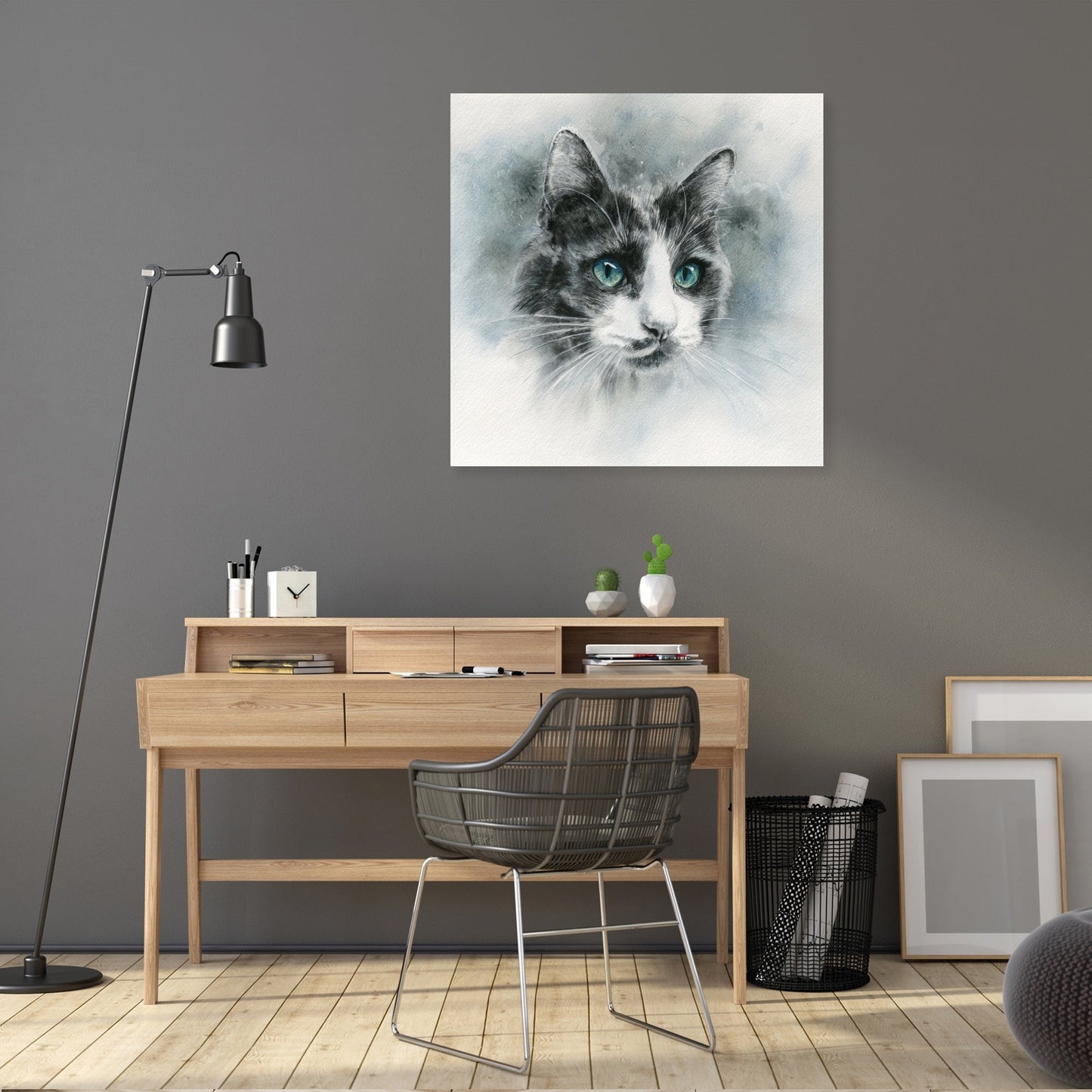 Vivid Eyes Cat Canvas