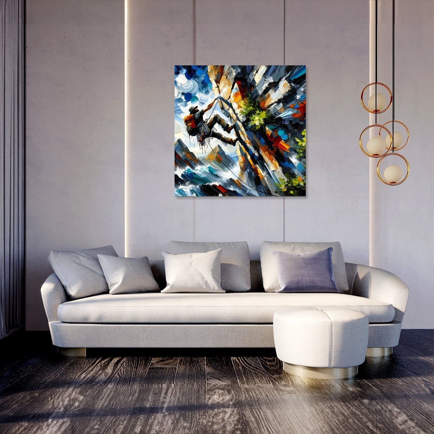 Climbing Determination Canvas
