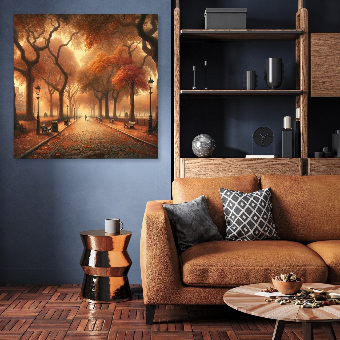 Autumn Park Elegance Canvas