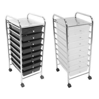Black Plastic Drawers Trolley