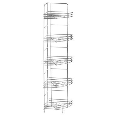 5 Tier Chrome Corner Storage Rack