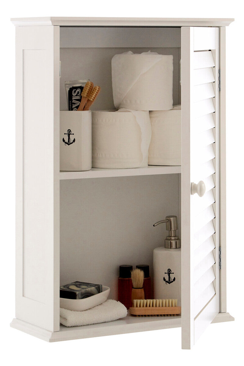 White Wood Wall Cabinet | Shutter