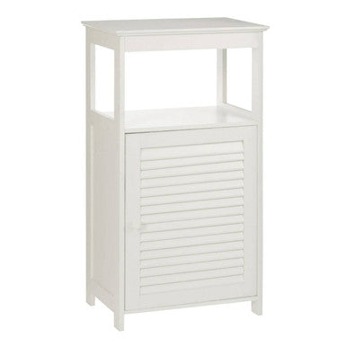 Shutter White Wood Floor Cabinet