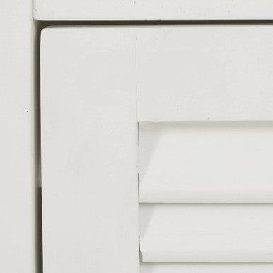 Shutter White Wood Floor Cabinet