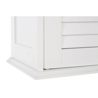 Shutter White Wood 2 Door Wall Cabinet