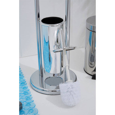 Linnea Squared Chrome Toilet Brush And Roll Holder