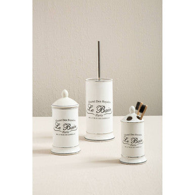 Le Bain White Ceramic Toothbrush Holder