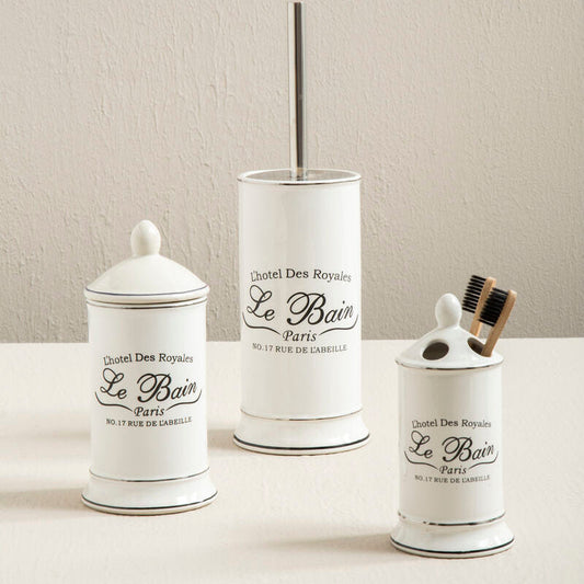 Le Bain White Toilet Brush With Holder