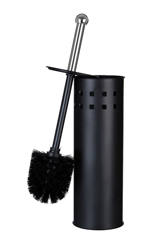 Indy Matt Black Square Design Toilet Brush Holder